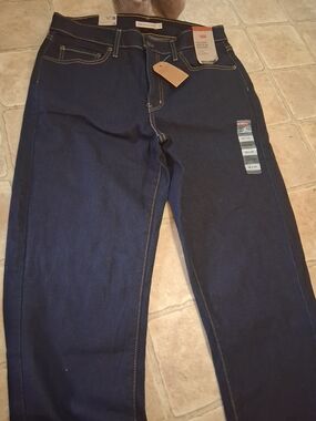 Levi's Straight Leg Jeans in Dark Blue Denim